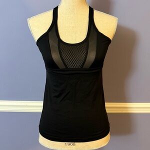 Lorna Jane Black Mesh Tank Top